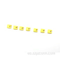 Tapa de puente mini con paso de 2,54 mm, abierta, amarilla